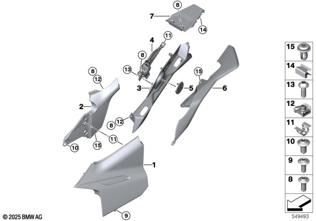 46635A63FC6 - : Right Tail Trim for BMW-Motorrad Image