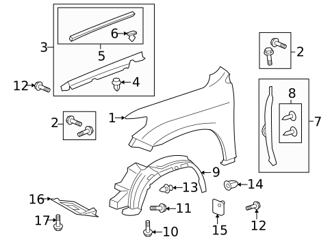 Fender & Components for 2011 Lexus LX570 #0