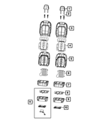 7ME28SA5AB - : Front Seat Back Cover, Right for Mopar Image