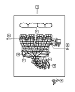 4884871AB - 2.4L Gas; Engine VVT: Throttle Body Support Bracket for Chrysler: 200, Sebring | Dodge: Avenger, Caliber, Journey | Jeep: Compass, Patriot Image