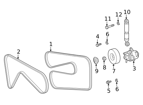 Belts & Pulleys for 1999 Mercedes-Benz SLK230 #0