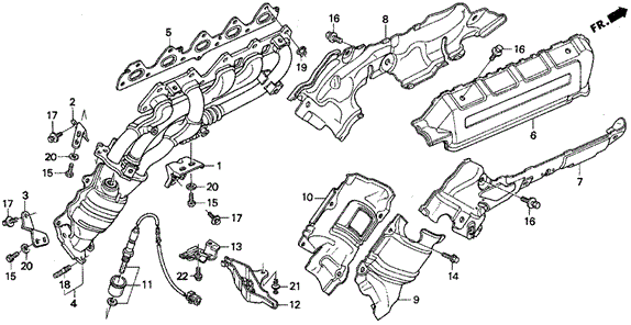 Exhaust Manifold for 1996 Acura TL #0