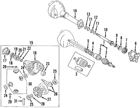 Differential for 2004 Isuzu Axiom #0