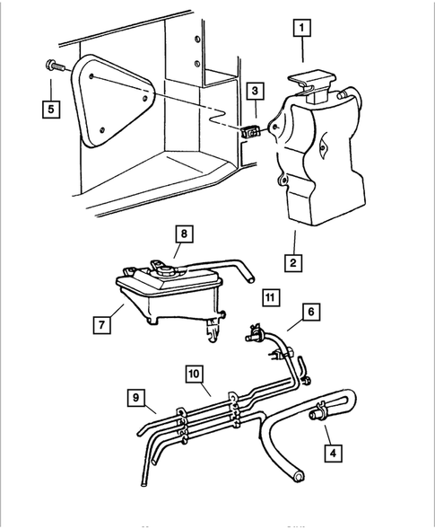 Tank, Coolant Engine for 2002 Dodge Viper #0
