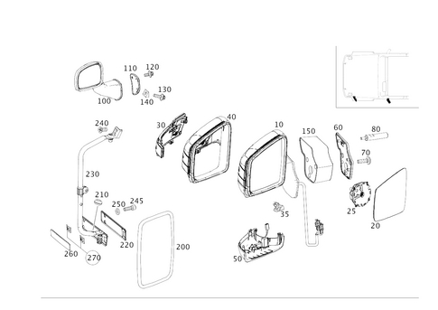 Outside Rear View Mirror, on the Left for 2015 Mercedes-Benz G63 AMG #0