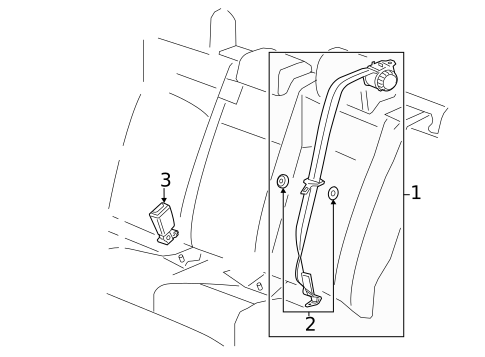Rear Seat Belts for 2015 Chevrolet Volt #0