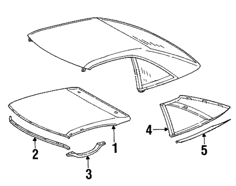 Interior Trim - Top for 1991 Mercedes-Benz 300SL #0