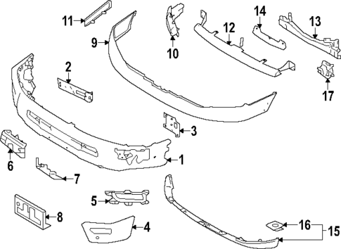 Bumper & Components - Front for 2023 Nissan TITAN XD #0