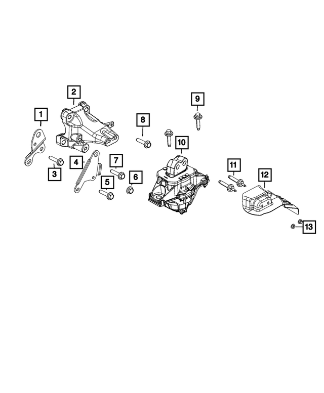 68408757AA - Engine: Differential Bracket for Mopar Image