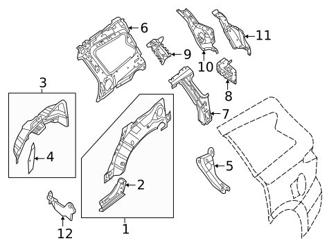 Inner Structure for 2017 Nissan Pathfinder #0
