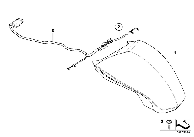 61127702078 - : Wiring Harness Tail Light for BMW-Motorrad Image