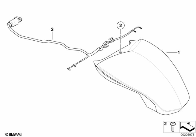 61127702078 - : Wiring Harness Tail Light for BMW-Motorrad Image
