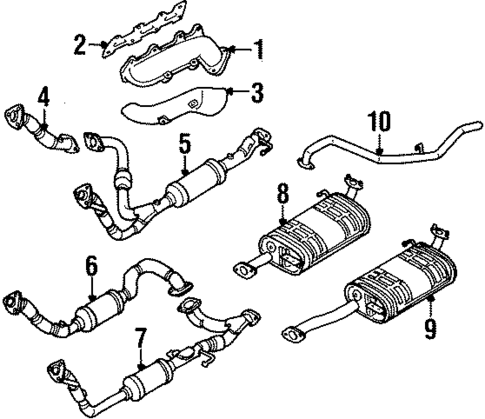 Exhaust Components for 1996 Isuzu Trooper #0
