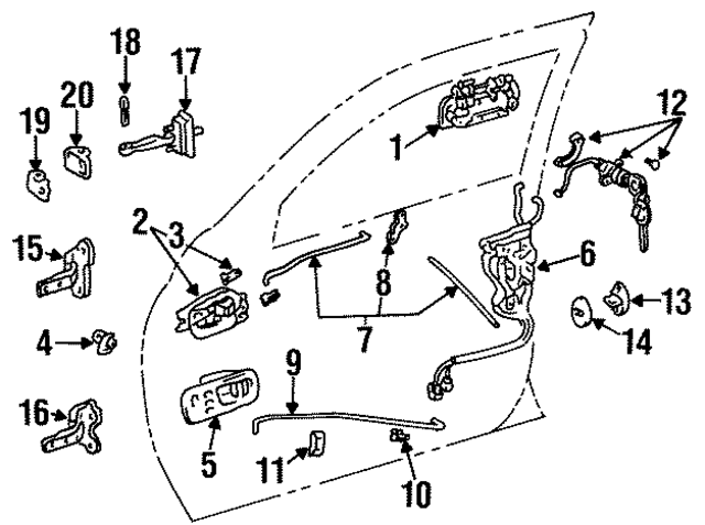 6872050030 - : Door Hinge for Lexus Image