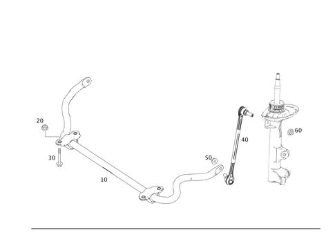 Front Torsion Bar for 2014 Mercedes-Benz C350 #0