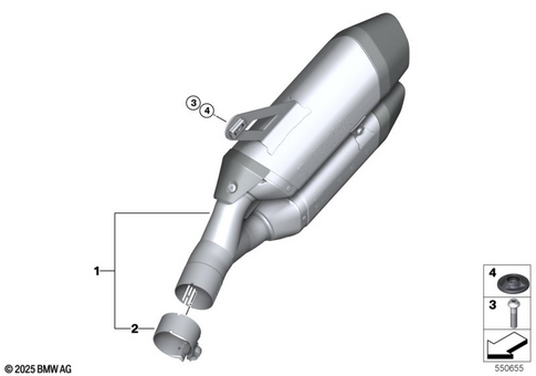 Exhaust System Parts with Mounts for 2026 BMW-Motorrad R 1300 RS #3