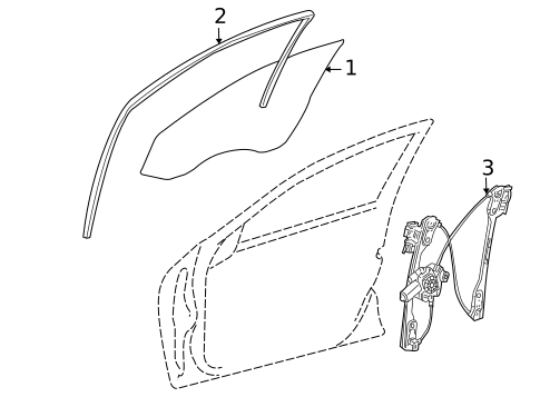 Glass - Front Door for 2005 Chrysler 300 #0