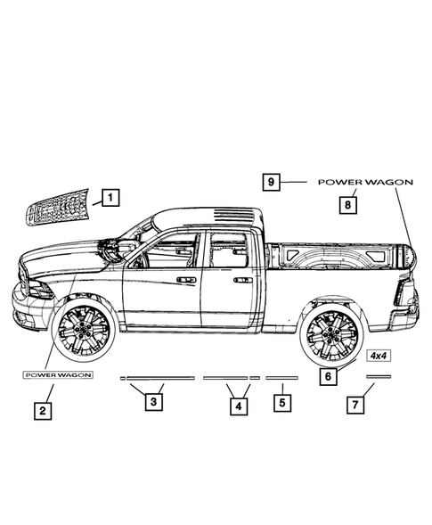 Decals, Medallions and Tape Strips for 2016 Ram 2500 #1