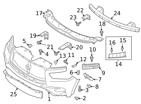 Bumper & Components - Front for 2020 INFINITI QX80 #0