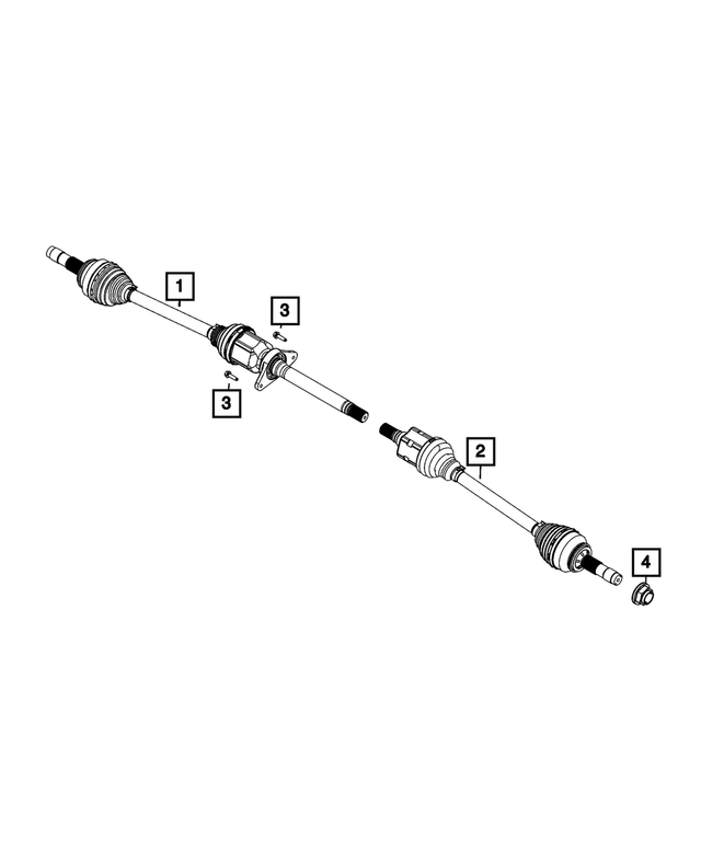 68505169AA - : Axle Half Shaft, Left for Mopar Image