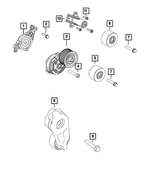 53011557AA - Cooling: Idler Pulley for Mopar Image