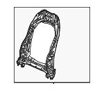 81125T20A61 - Body: Seat Back Frame for Honda: Accord, Civic Image