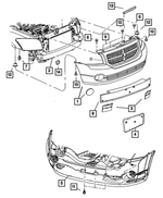 5116197AA - Frame, Bumper and Fascia: Close Out Panel, Left for Mopar Image