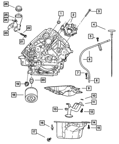 Engine Oiling for 2007 Dodge Ram 1500 #0