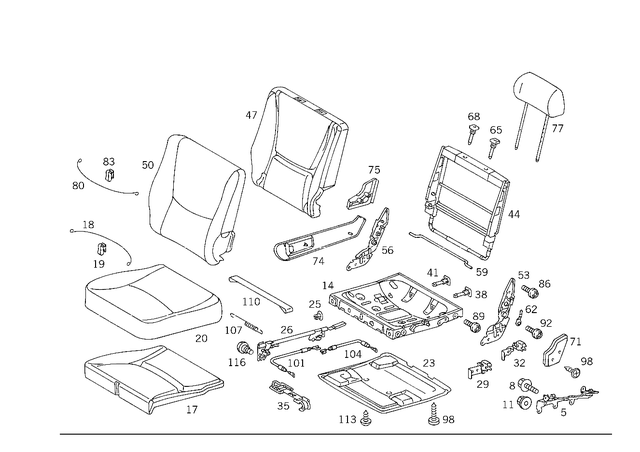 1639300735 - Folding Seat: Cover for Mercedes-Benz Image image