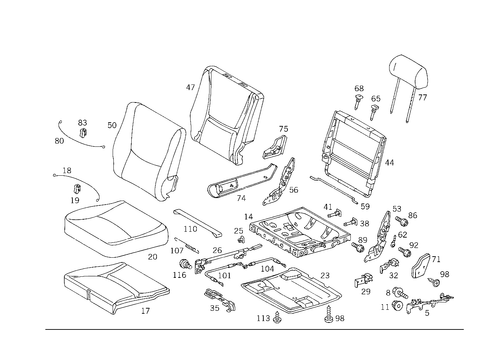 Folding Seat for 2003 Mercedes-Benz ML55 AMG #0