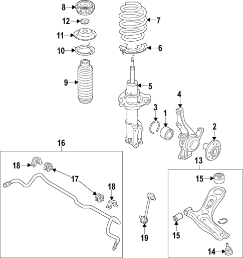 Suspension Components for 2018 Hyundai Accent #0