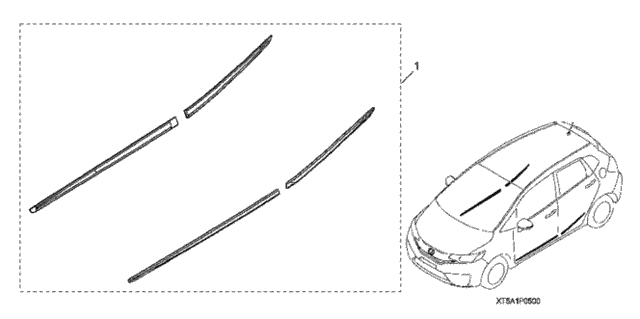 Body Side Molding for 2019 Honda Fit #0