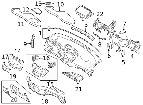 Instrument Panel for 2016 Hyundai Tucson #0