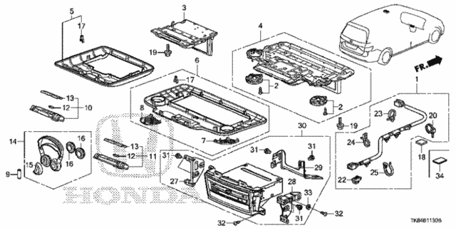 Rear Display Unit for 2012 Honda Odyssey #0