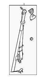 8C3Z26611B68CB - Electrical: Retractor Assembly for Ford: F-250 Super Duty, F-350 Super Duty, F-450 Super Duty Image