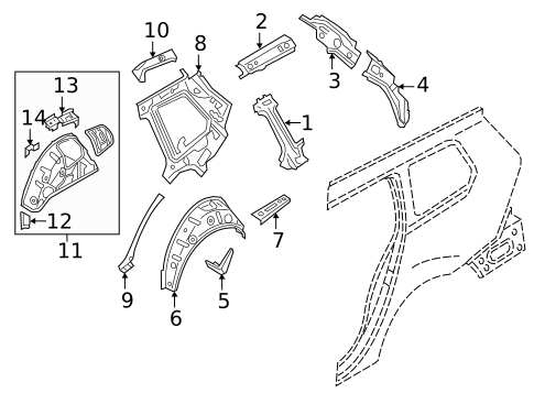 Inner Structure for 2018 Volkswagen Golf Alltrack #0