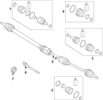 495L2L1350 - Driveline &amp; Axles: Cv Joint Kit for Hyundai Image