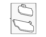 YC3Z2504104HAB - Body: Sun-visor for Ford: F-250 Super Duty, F-350 Super Duty, F-450 Super Duty, F-550 Super Duty Image