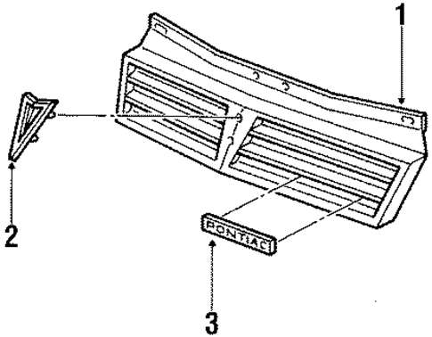 Grille & Components for 1988 Pontiac LeMans #0