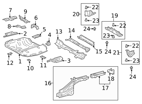 Rear Floor & Rails for 2025 Lexus UX300h #0