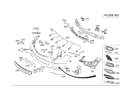 Front Bumper for 2014 Mercedes-Benz C350 #0