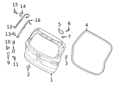 Gate & Hardware for 2023 Hyundai Santa Fe #0