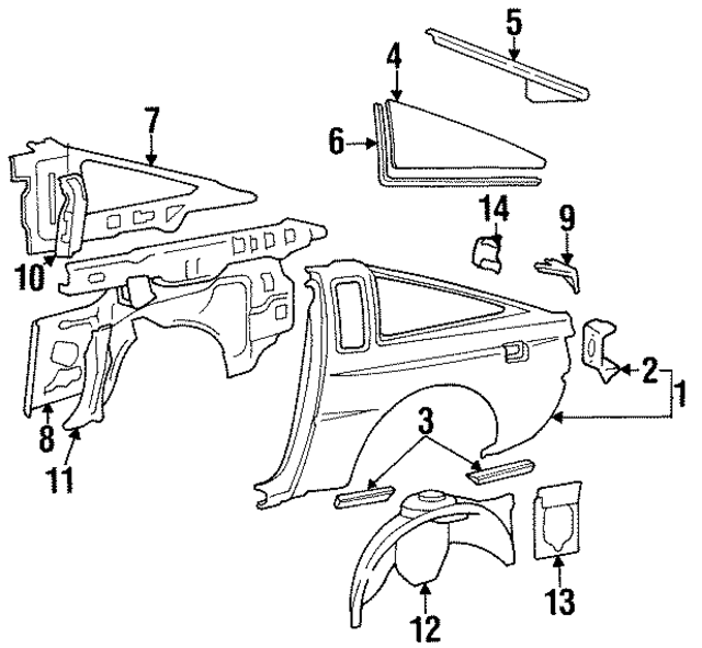 MB233459 - Body: Rear Housing for Mopar Image