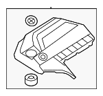 11127607447 - : Engine Cover for BMW: 535i, 535i GT, 535i GT xDrive, 535i xDrive, 640i, 640i Gran Coupe, 640i xDrive, 640i xDrive Gran Coupe, 740i, 740Li, 740Li xDrive, X3, X5, X6 Image