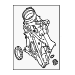 2540100408 - Engine: Engine Timing Cover for Mercedes-Benz Image
