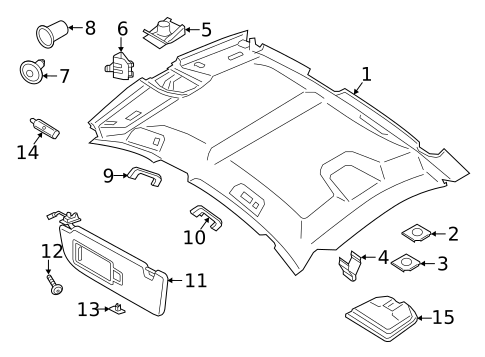 Interior Trim - Roof for 2023 Porsche Taycan #0