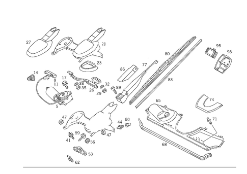 Pane Wiper for 1990 Mercedes-Benz 300SL #0