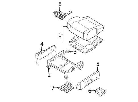 Front Seat Components for 2004 Nissan Quest #7