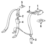 72111977412 - : Buckle for BMW: 318i, 318is, 318ti, 323i, 323is, 325i, 328i, 328is, M3 Image