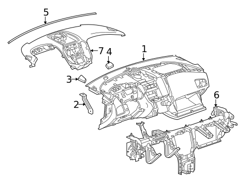 Instrument Panel for 2014 Chevrolet Equinox #0